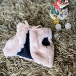 《wari様専用》🎄✨ラビットファーのフワフワベスト《くすみピンク他１点》✨🎄《犬服》🎀リボンが選べる🎀