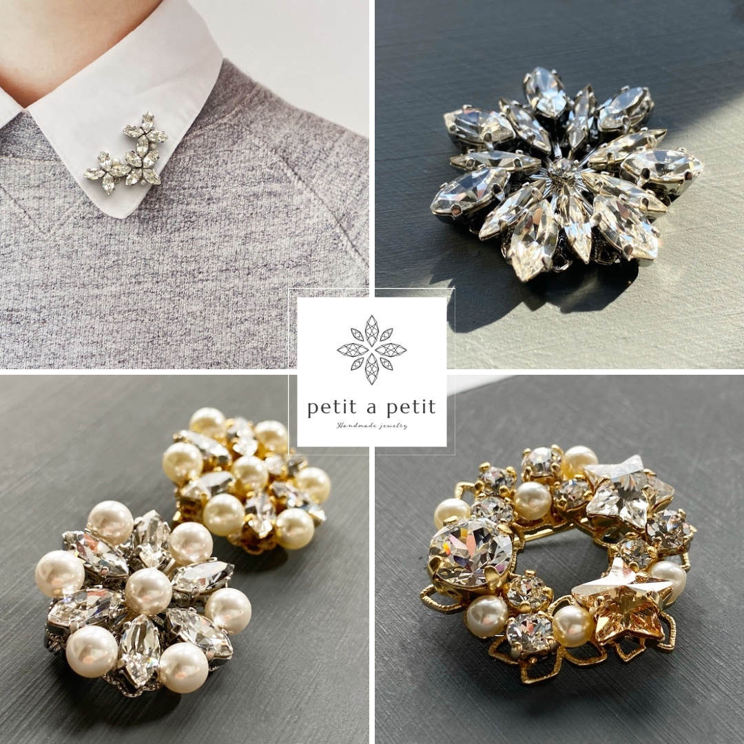 スワロフスキー®︎ ブローチ Neige ギフトボックス付