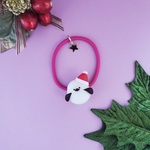 new!!シマエナガサンタクロース🎅の練りきりヘアゴム.。o○