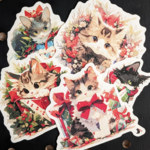 クリスマス猫　シールセット
