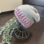 ☆締め付けなし！ふんわり ゆったり後ろに垂れるニット帽☆フラワーガーデン14