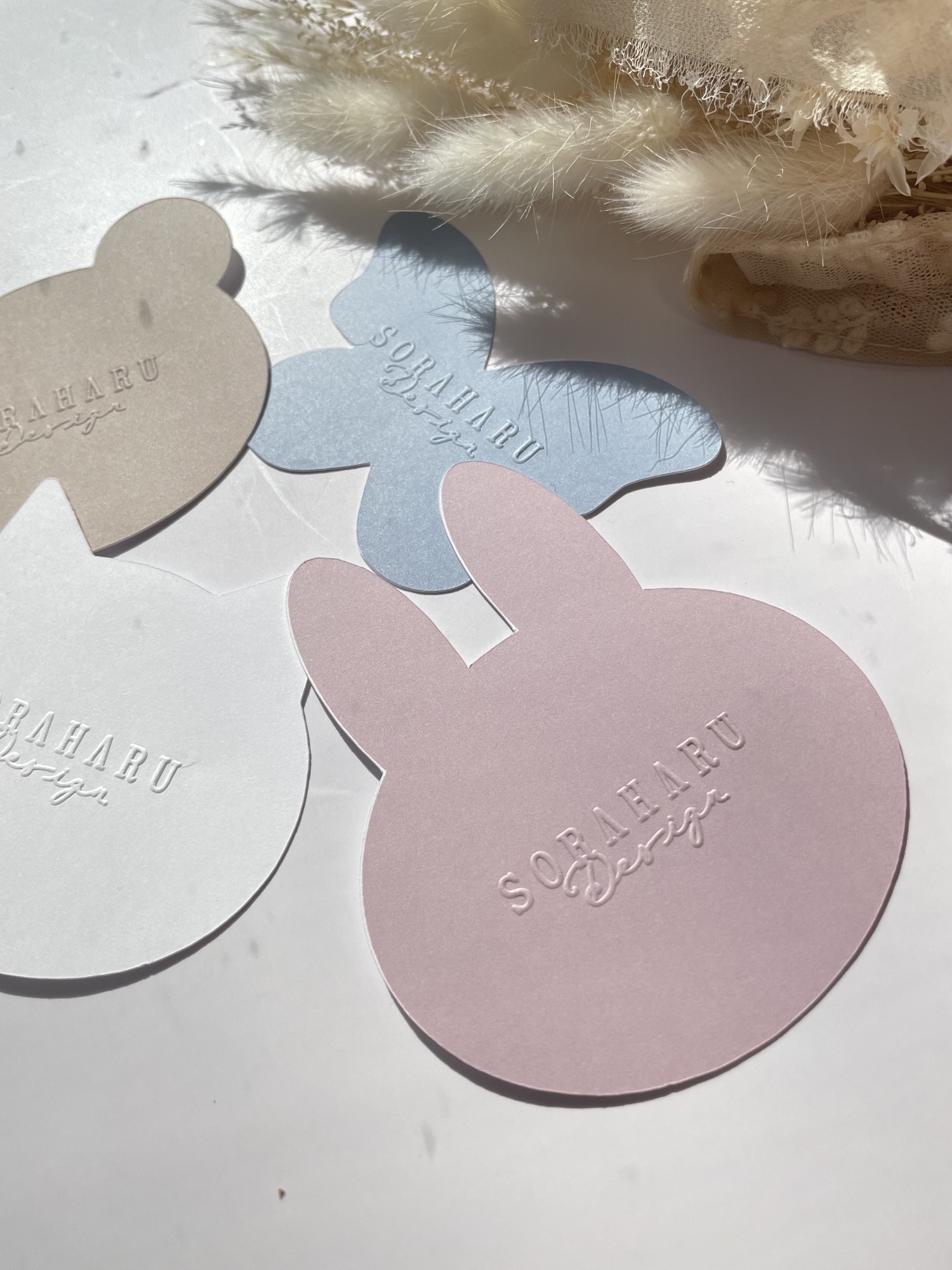 エンボッサー♡オーダーメイド◎セミオーダー◎サンキューカード◎デザイン入稿◎ エンボッサー♡オーダーメイド◎ロゴ持ち込みOK◎ラッピング