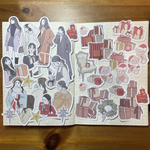 女の子のフレークシール【December】シートシールセット