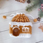 ヘクセンハウス　クリスマス　ポーチ　小物入れ　手編み　毛糸かぎ針編み　編み物