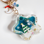 光る夜のクリスマスシェイカー　シャカシャカキーホルダー