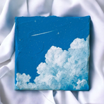 流れ星・絵画『No.65』-アクリル画・星・雲・空・原画・テクスチャーアート・超現実主義・印象派-by麗しの空