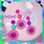 👩‍🎤💿ビビビビット‼︎さんとのコラボレコードアクセサリー💿👩‍🎤【ピンクレコード・イヤリング】
