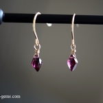 14kgf ロードライトガーネット  ピアス/イヤリング