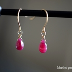 14kgf 天然ルビー  ピアス/イヤリング