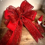 ラスト1  クリスマス　クリスマスツリー　ツリートップ　クリスマスリース　クリスマスリボン　リボン飾り　クリスマスリボン飾り　クリスマス飾り
