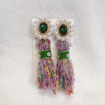 刺繍×タッセルシリーズピアス