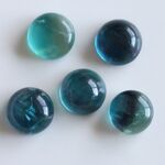 天然石＊ブルーフローライト　カボション＊ルース　63 ct　5個  