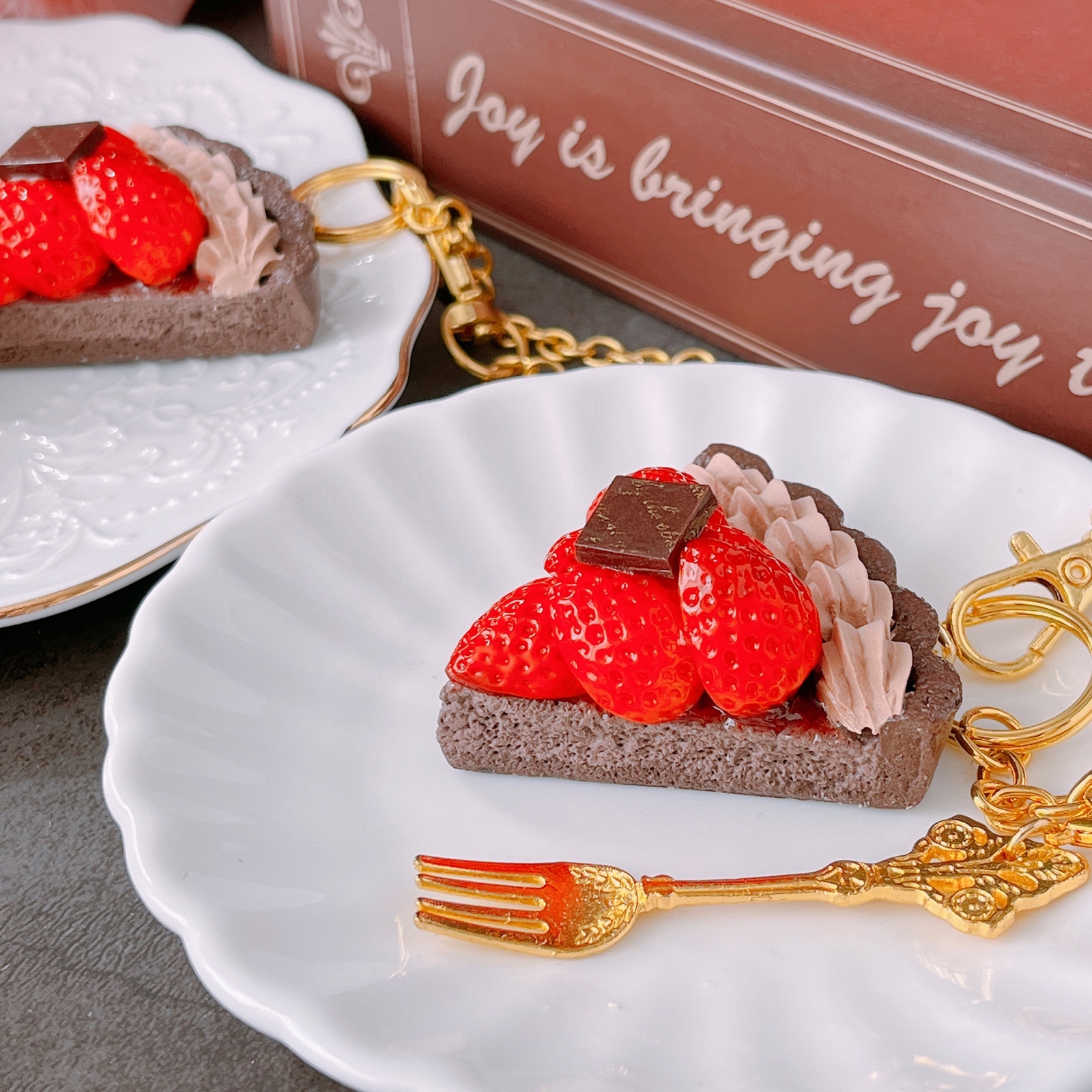 おまとめ☆苺ケーキの小物入れ☆フェイクスイーツ 食品サンプル