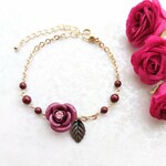 薔薇のブレスレット(紅)