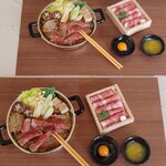 ミニチュアすき焼き　和牛生卵セット