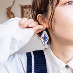装飾模様の刺繍耳飾り＃068【ピアス・イヤリング金具選択】
