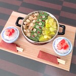 博多名物もつ鍋＆明太子ごはんミニチュアセット