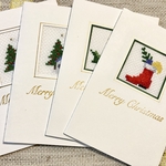 刺繍クリスマスカード4枚セット（Kazu工房）