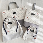 サメさん柄の入園・入学グッズ4点セット🦈