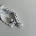 object【 489 】ﾎﾜｲﾄﾏｰﾌﾞﾙ×銀箔