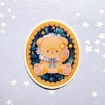 魔法使いくまちゃんのクリアステッカー
