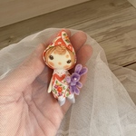 kさまお取り置き　紫色のうさぎさんを持ったずきんちゃん
