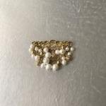 Vintage 80s retro pearl bijou decorative brooch レトロ ヴィンテージ アクセサリー パール ビジュー デコラティブ ブローチ