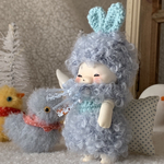 もしゃもしゃのうさぎさんSET〜ブルー＊poiちゃん用