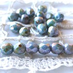 18個  FP  大人ブルー　チェコビーズCzech Glass Beads