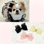 ありすりぼん🎀 犬用 リボン バレッタ ペット用品 軽量 大きめリボン 軽いリボン