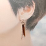 3種類の木から選べる木とシルバーチェーンのピアス