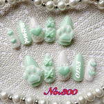 ☆kirari-nail☆ No.300推しネイル　グリーン