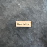 手書き文字「Dear diary,」 [ラバースタンプ]