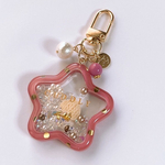 dot shaker keychain (pink-star)