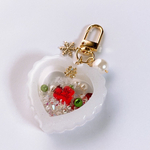 Fluffy shaker keychain [Christmas white]
