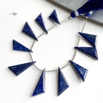 ラピスラズリAA++　フラットトライアングル２０×７×３mm 1粒　天然石パーツ