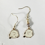 仲良しシマエナガ　アシンメトリー ピアス