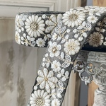[シルクベース] [実物のお色味と違う場合があります] インド刺繍リボン　花　インド刺繍　スパンコール　刺繍リボン　リボン　りぼん　※10月8日よりゆうパケットにて発送