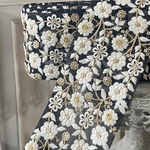 ☆[透け素材ベース] [実物のお色味と違う場合があります] インド刺繍リボン　花　インド刺繍　スパンコール　刺繍リボン　リボン　りぼん　※10月8日よりゆうパケットにて発送