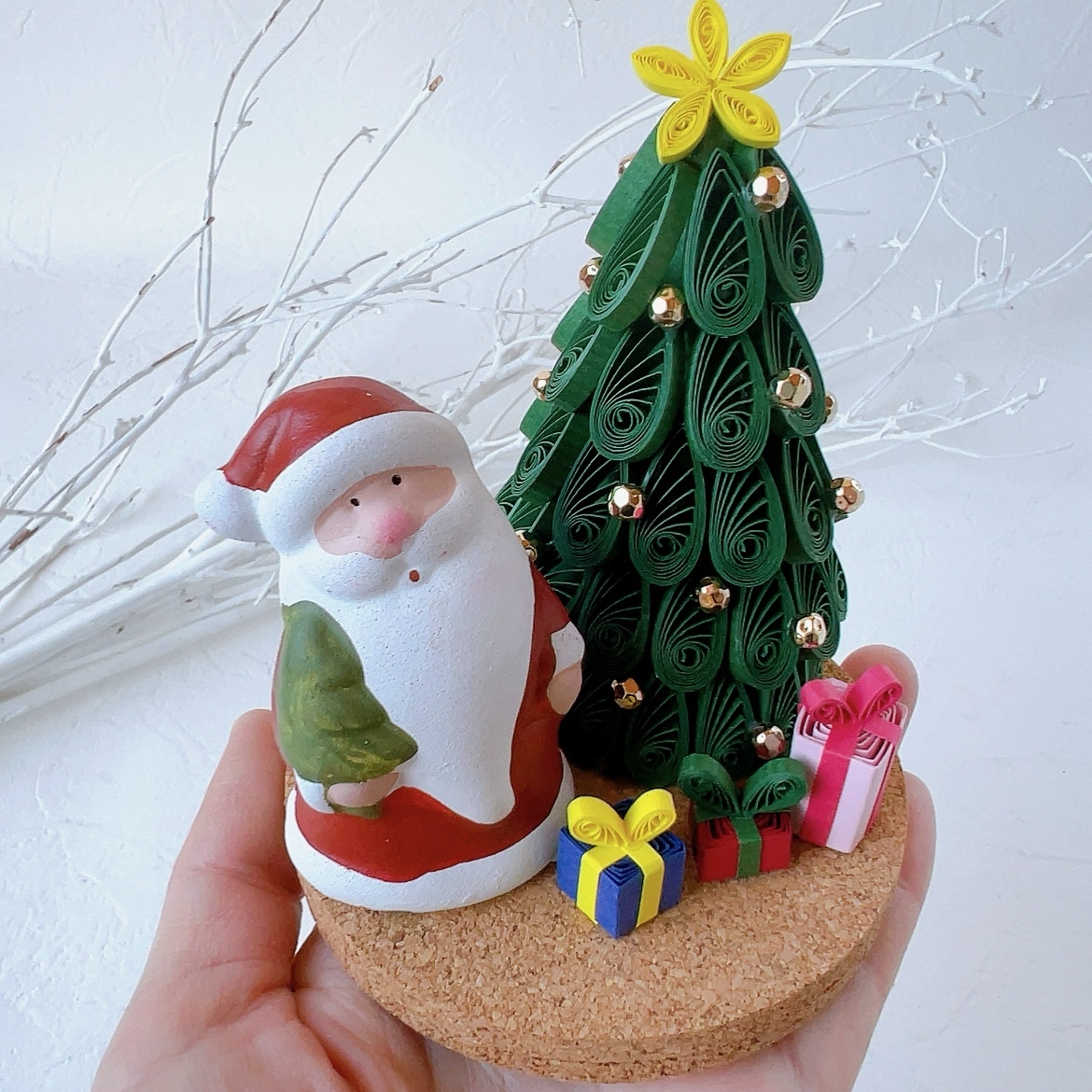 ひろりん♥クレイフラワー♥サンタさんと男の子のクリスマス♥ハンドメイド ひろりん♥クレイフラワー♥サンタさんと男の子のクリスマス