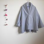 【受注製作】ルーズネックプルオーバー 　ストライプｃ