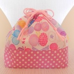 【k様オーダー品】＊保冷お弁当袋＊キャンディリボン＊M