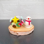 ハンドメイド　クリスマス飾り　お菓子のお家と雪だるまさん　クリスマス　飾り