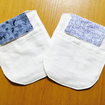 【再販2】女の子用花柄 ポケット付き汗取りパッド(ポケットで差し込めるタイプ) 2枚組セット