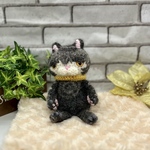 『歌舞伎顔のにゃ〜ごฅ(´꒳ `ฅ)ꪆ』世界で１匹のあみぐるみねこちゃん(アメショ)❤️