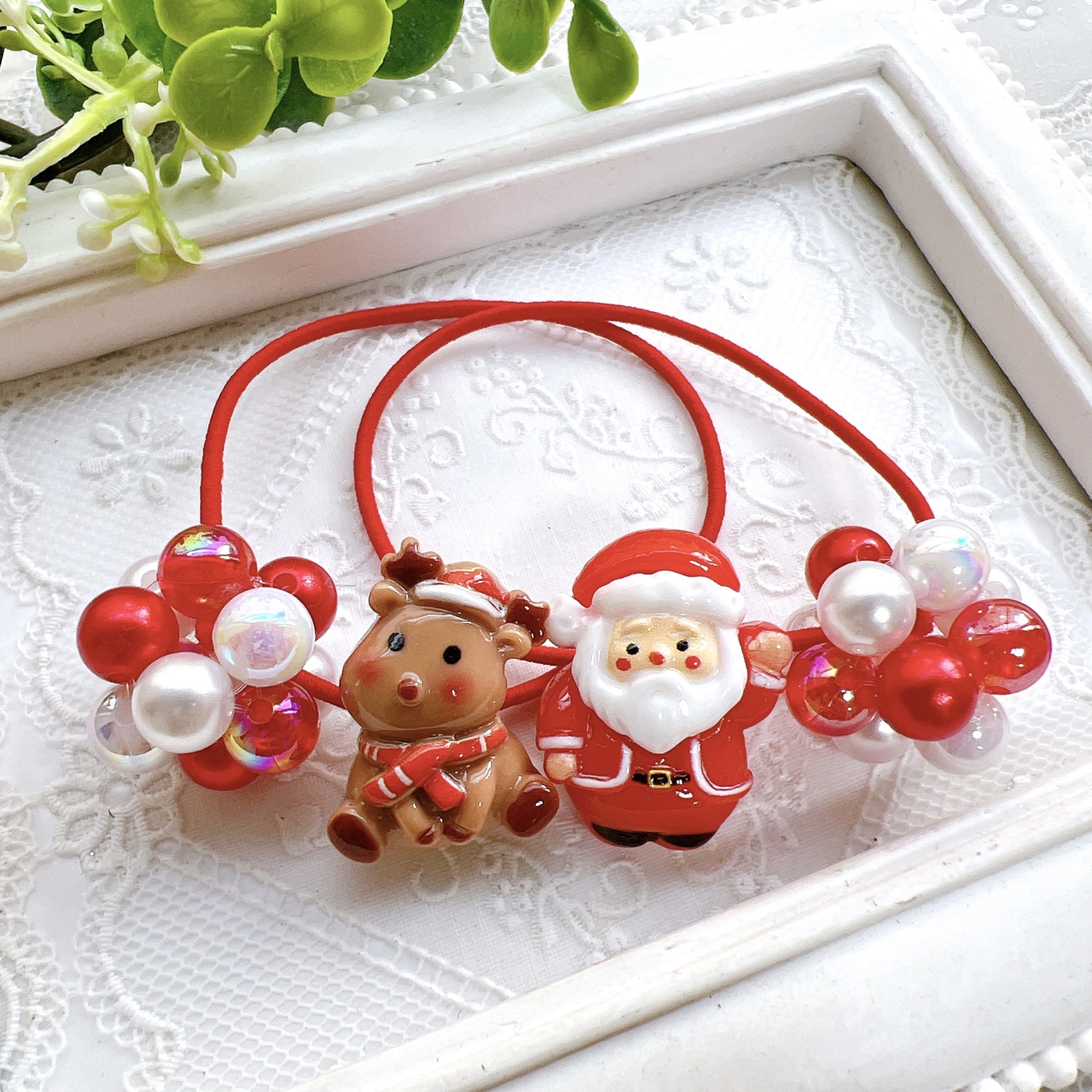 クリスマス☆ヘアゴム&パッチンピンセット クリスマス☆ヘアゴム&パッチンピンセット