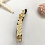♡再販3♡スエードとシェルのハワイアンバナナクリップ♡10cm♡ベージュ