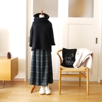 【受注制作】起毛コットンタータンチェックタックキュロット