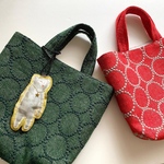 完成品✨ウール混タンバリン　ハンドバッグ✨ ミナペルホネンの生地を使用して