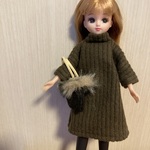 リカちゃん服　ニットワンピと小物セット